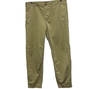 J Crew Pants Womens 12 Tall Khaki Chino Button Fly Cotton Ankle Distressed